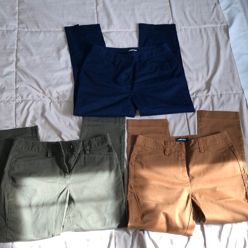 LOT: 3 pairs of Lands End cropped pants